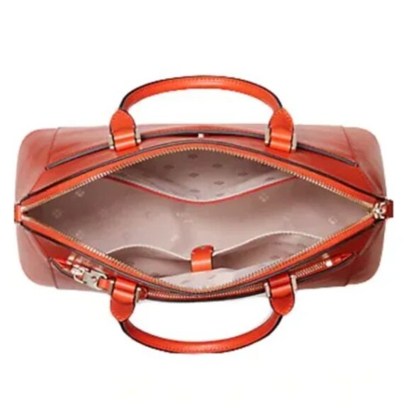 Kate Spade Louise Dome Satchel Medium Leather Crossbody Top Handle Bag Tamarillo - Picture 6 of 10